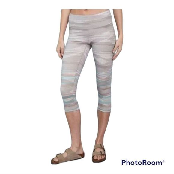 prAna Pillar Printed Capri Leggings Size XS Sporty Activewear Southwestern - Picture 1 of 6